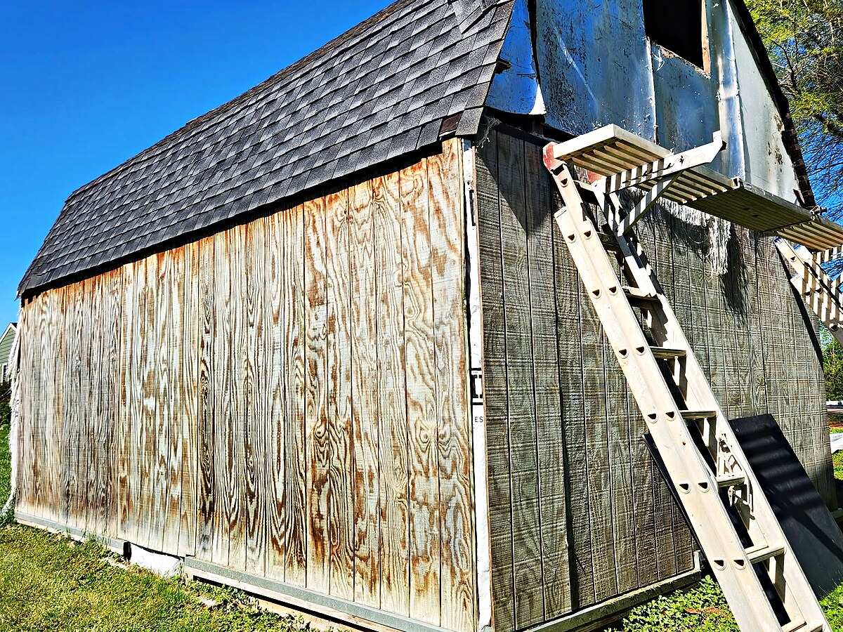 Inspection Repairs before — Weathered Barn Brought Back to Life