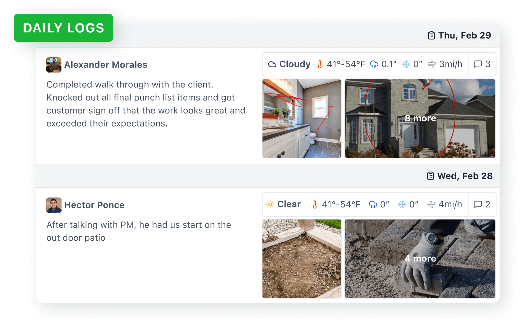 Daily Logs From the Jobsite